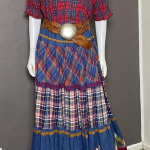 1980年代のウエスタンスカート+トップスセット、キャロルリトルサイズ、80年代のウエスタンドレスS/M