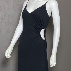 1990&#39;s Slinky Black Maxi Dress with Keyhole Side from BCBG MAXAZRIA size S/M