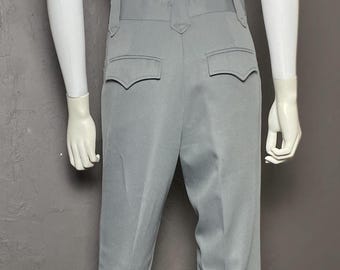 1970&#39;s Gray Western Slacks from Kenny Rogers for Circle S size 28W
