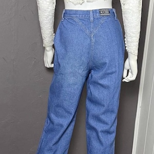 1980's-1990's Bare Back High Waist Jeans from Rocky Mountain size 7/8 Light Wash