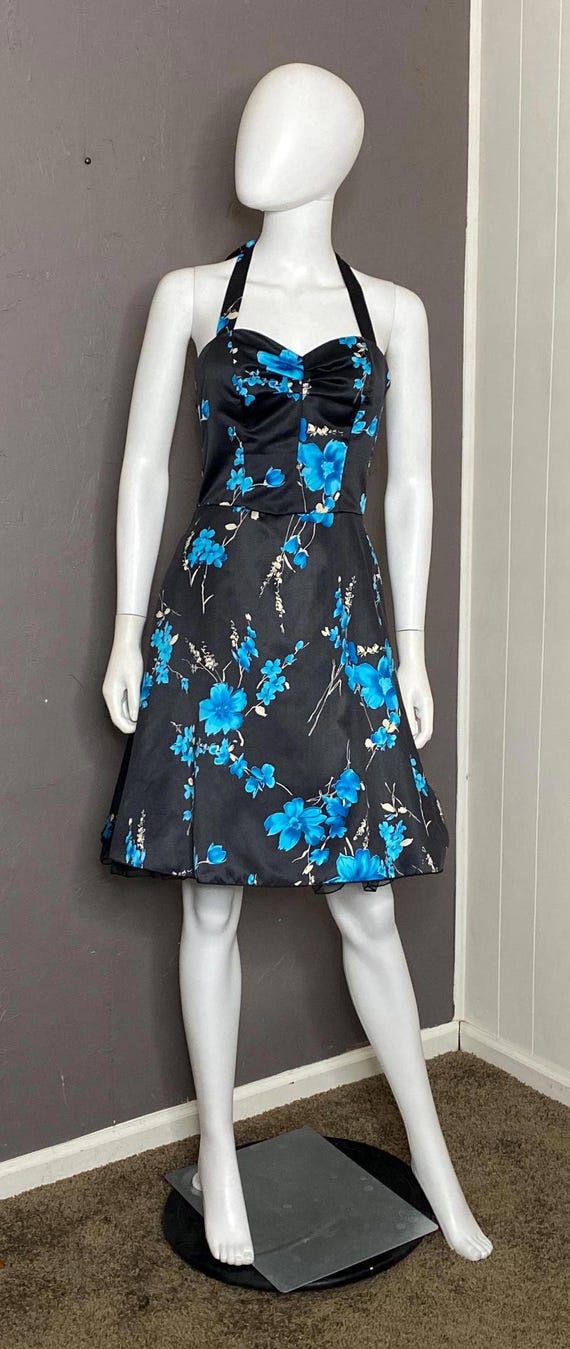 1990's Black Floral Satin Fit N Flare Dress From Speechless Size S/M - Etsy 1990's Black Floral Satin Fit N Flare Dress From Speechless Size S/M - Etsy