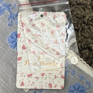 Abito vintage Free People ricamato BIANCO stile boho anticato NUOVO CON ETICHETTA Deadstock FP immagine 11
