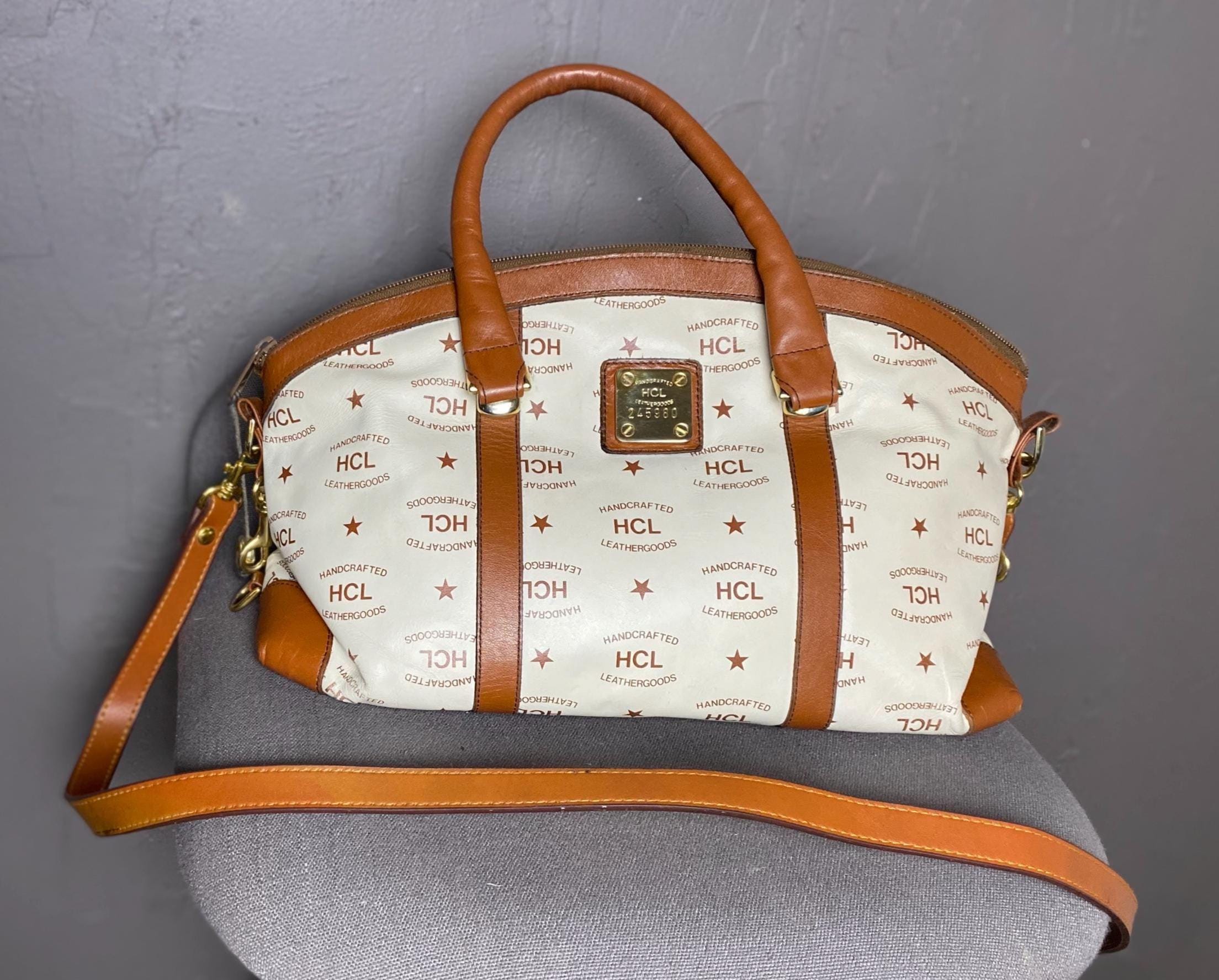 Hcl Handbags HCL Vintage Monogram Domed Satchel FINAL SALE HCL