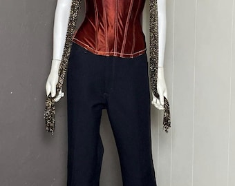 Vintage 1990's Black Rancher Polyester Flare Jean by Wrangler 34x 29