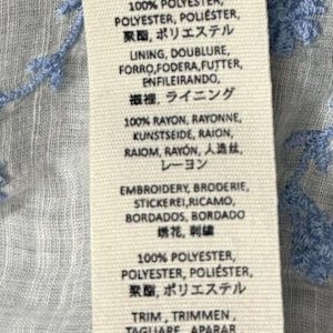 Abito vintage Free People ricamato BIANCO stile boho anticato NUOVO CON ETICHETTA Deadstock FP immagine 14