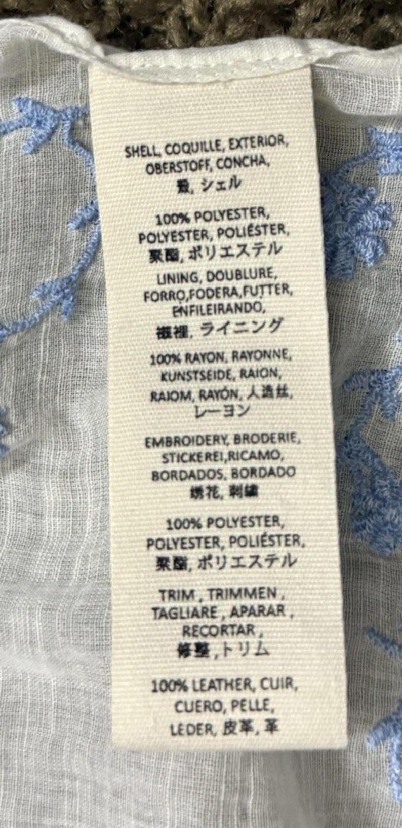 Abito vintage Free People ricamato BIANCO stile boho anticato NUOVO CON ETICHETTA Deadstock FP immagine 14