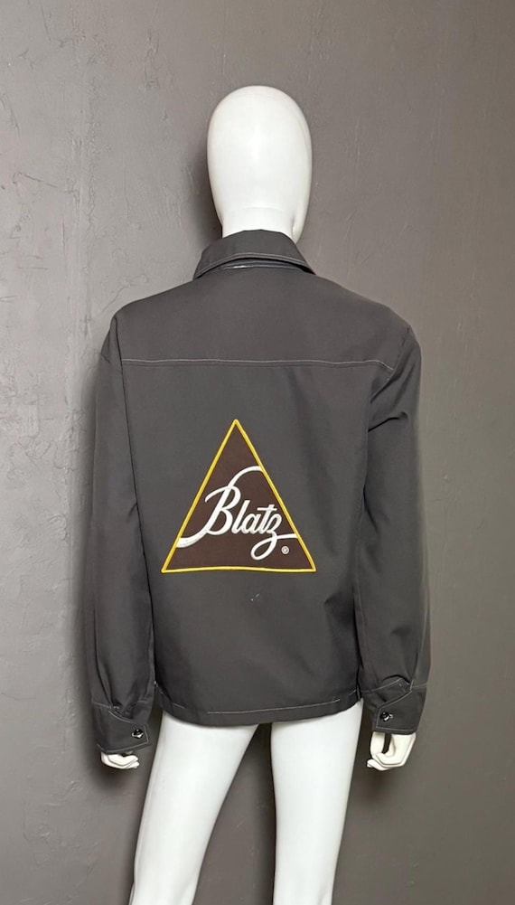 Vintage 1940's Eisenhower Jacket From Miyabi Brown Blatz Beer Back