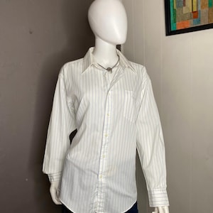 Chemise boutonnée à rayures des années 80 de YSL