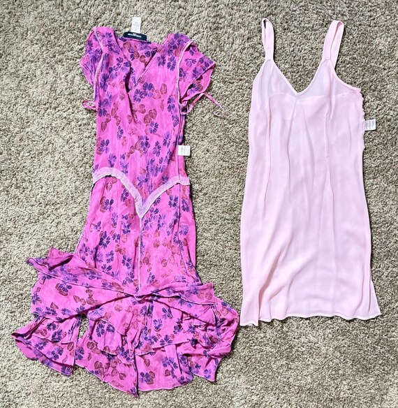 2000's does 1940's Silk Chiffon Bias cut Dress si… - image 9