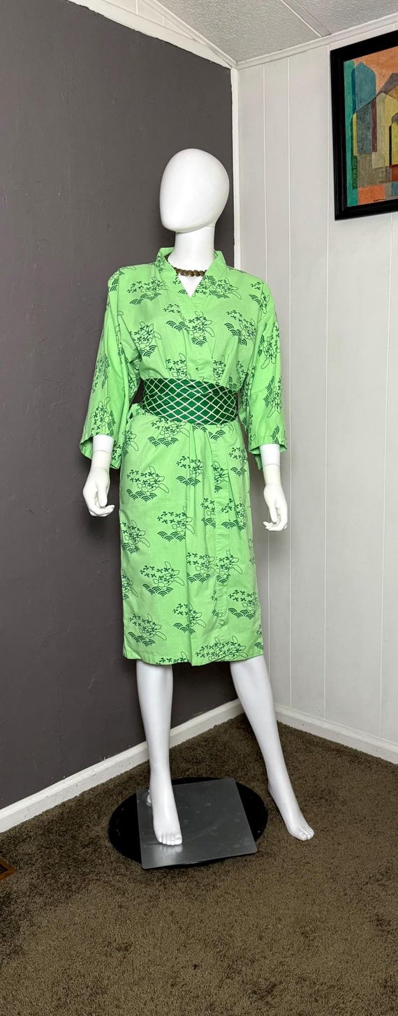 green kimono style dress Swan - Maxi Kimono Robe - Summer Kimono Robe