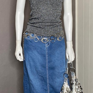 Y2K Denim Maxi Skirt from Dress Barn size Small