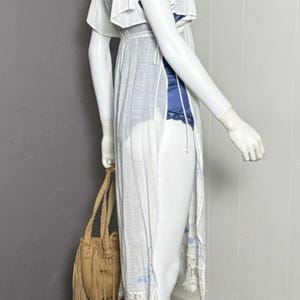 Abito vintage Free People ricamato BIANCO stile boho anticato NUOVO CON ETICHETTA Deadstock FP immagine 5