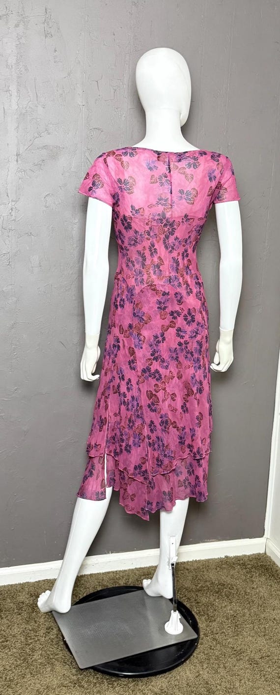 2000's does 1940's Silk Chiffon Bias cut Dress si… - image 6