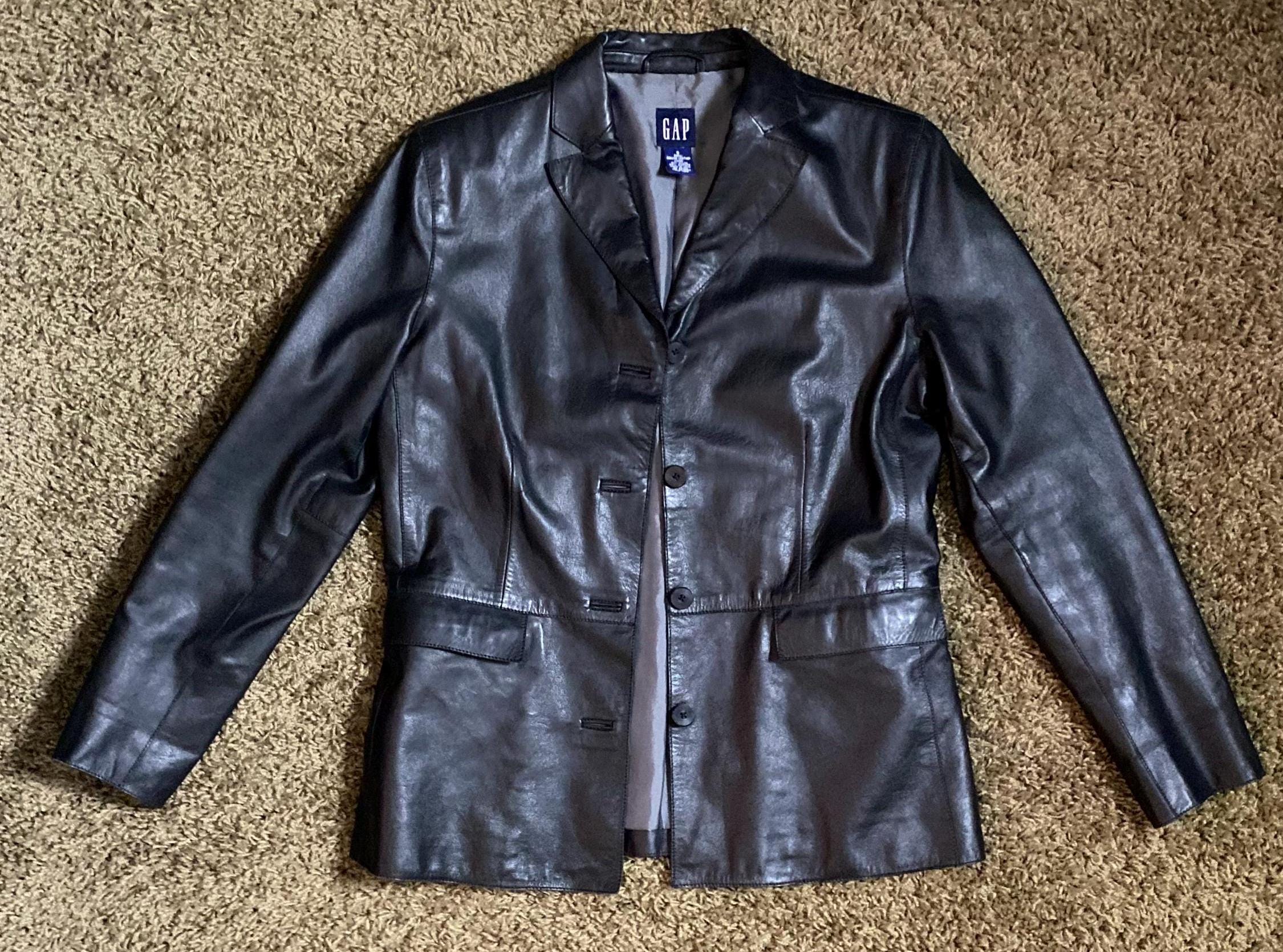 ジャケット・アウター 90s OLD GAP BLACK Leather Jacket $_57.PNG?set_id=880000500F