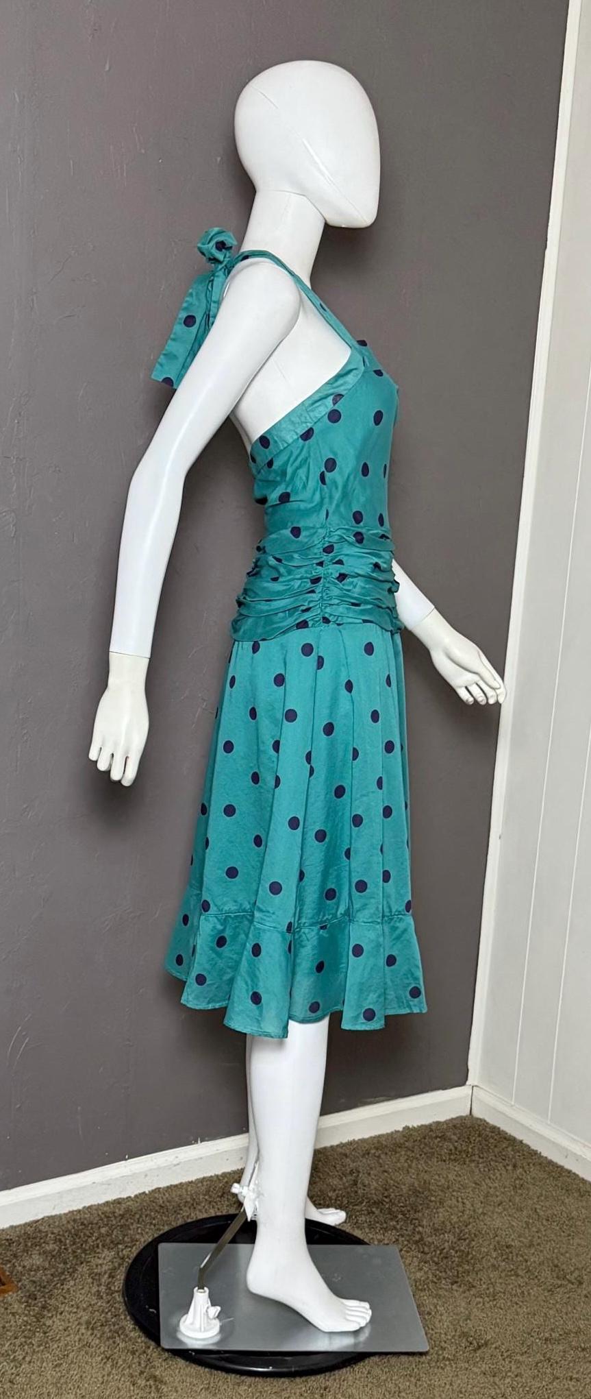 Y2K Marc Jacobs Polka Dot Fit and Flare Halter Dress Size M - Etsy New  Zealand