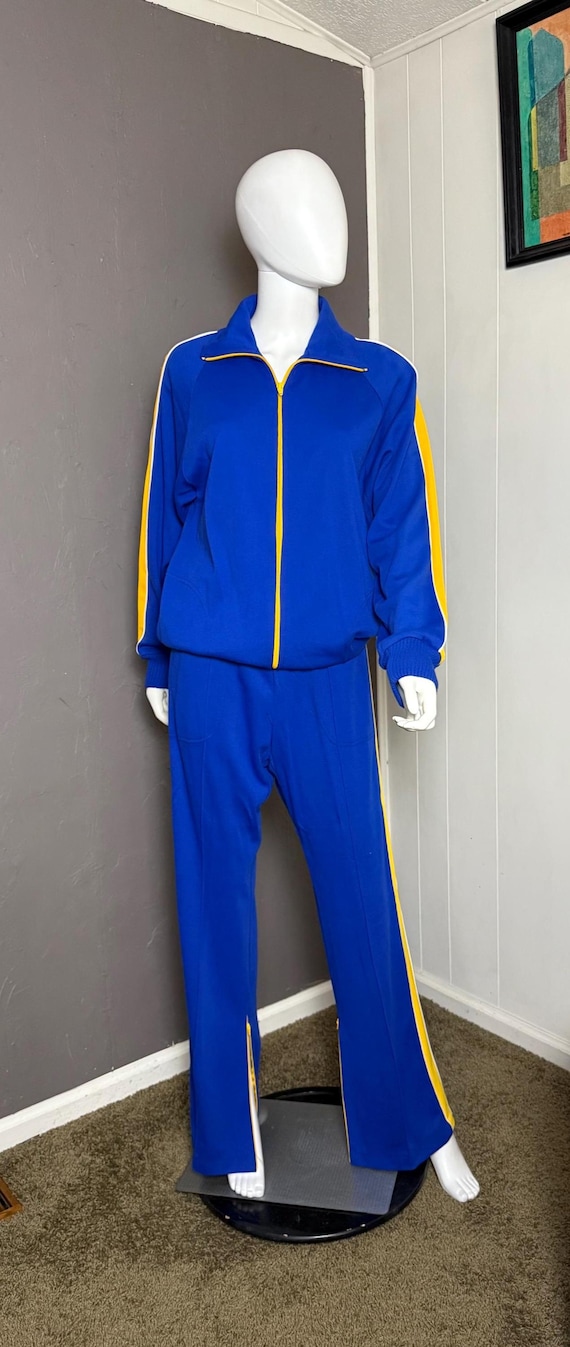 1980s Vintage Blue & Gold Tracksuit, XL Cal Sport NWT - Etsy