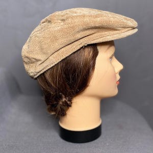 Vintage Wilsons Leather Suede Half Gloves Newsboy Cap Hat Size S/M Faux Fur Y2K Wilsons leather hat cap - Gem main image 3