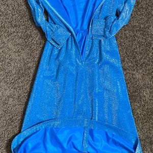 Vintage Blue Glitter Weave T-shirt Dress ••• main image 0