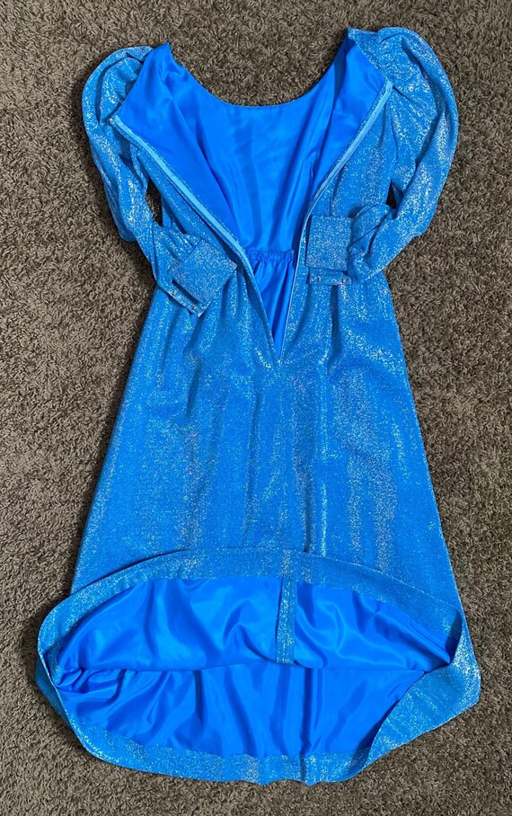 blue glitter midi dress Navette Short Sleeve Sequin Midi Dress MULTI / M by Sugarlips main image 0