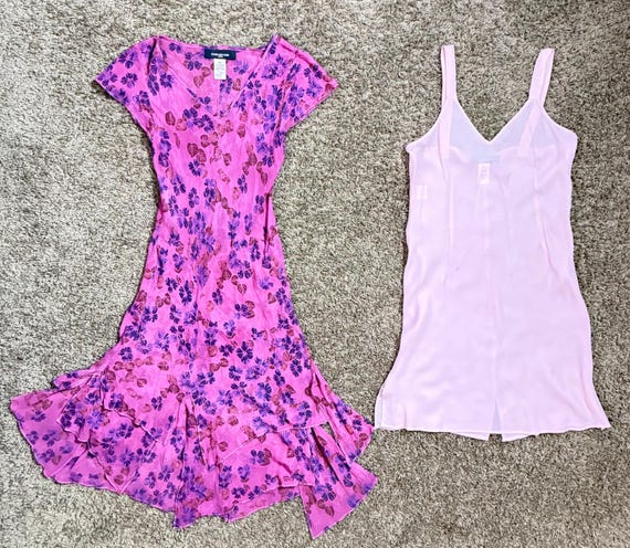 2000's does 1940's Silk Chiffon Bias cut Dress si… - image 7