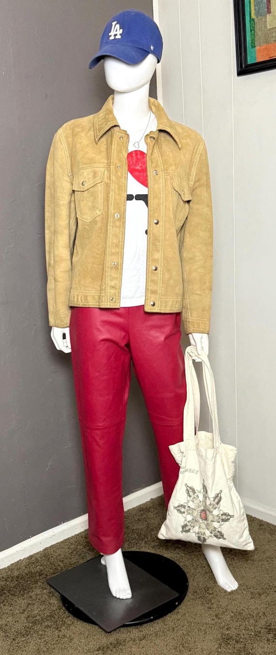 Vintage 1970's Reversible Micro-Suede Trucker Jac… - image 2