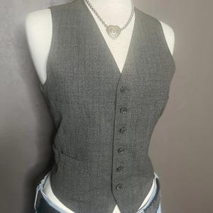 1940s Gray Waistcoat Peaky Blinders Vest size Medium Men’s Gray Waistcoat