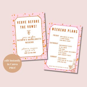 Veuve Before the Vows Bachelorette Invitation | Veuve Bachelorette | Bachelorette Weekend Invitation | Bachelorette Party Invitation