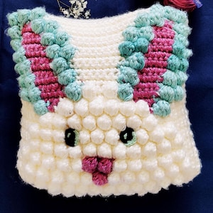 PDF Crochet Pattern: Bunny Throw Pillow - crochet cushion cover for easter decoration - DIY kids room decor-