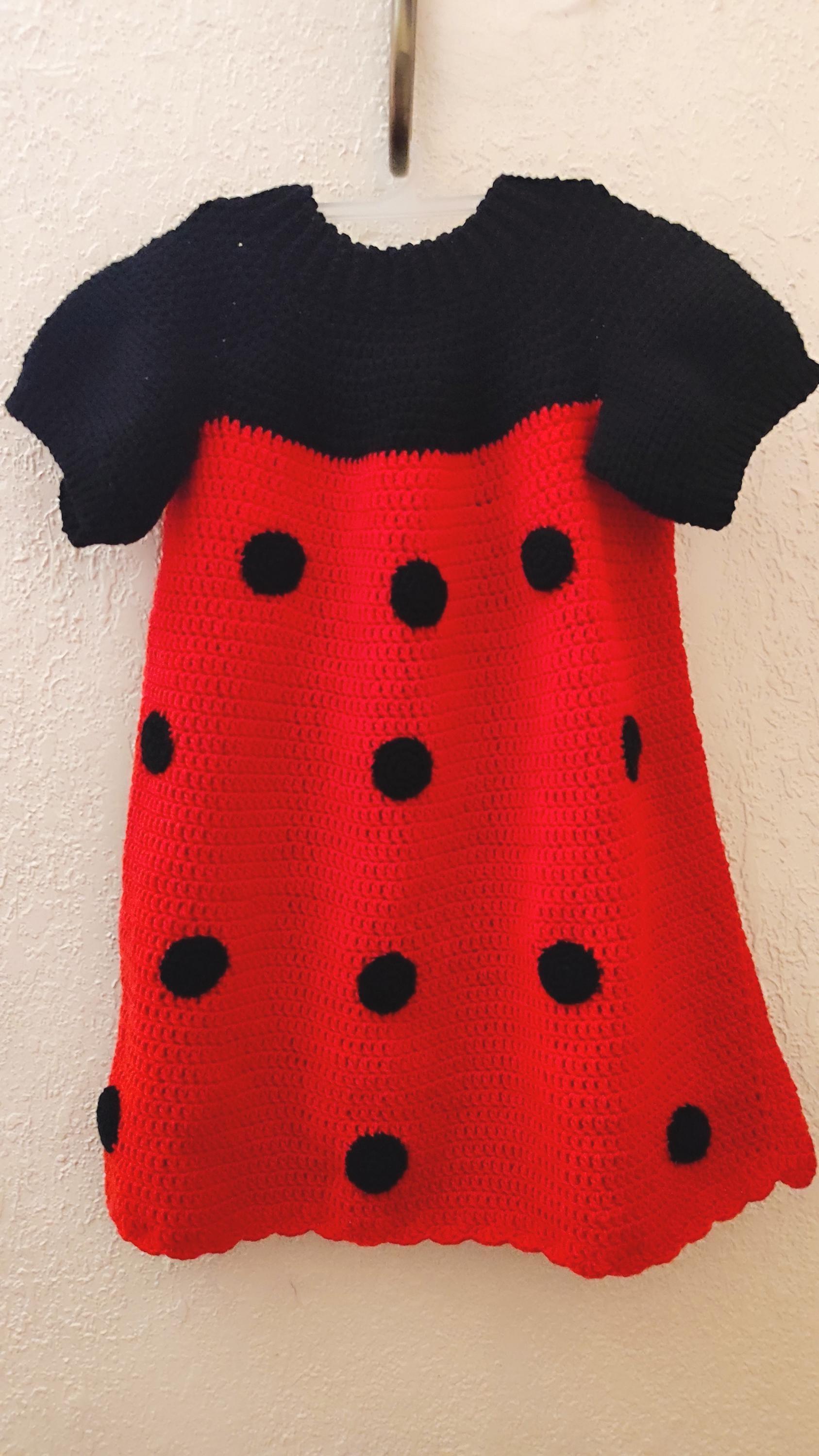 crochet ladybug dress Crochet pattern doll ladybug. Amigurumi pattern. TUTORIAL in Eng in PDF