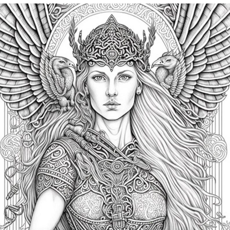 Viking Coloring Pages Etsy