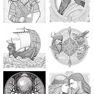 Viking Coloring Pages - Etsy