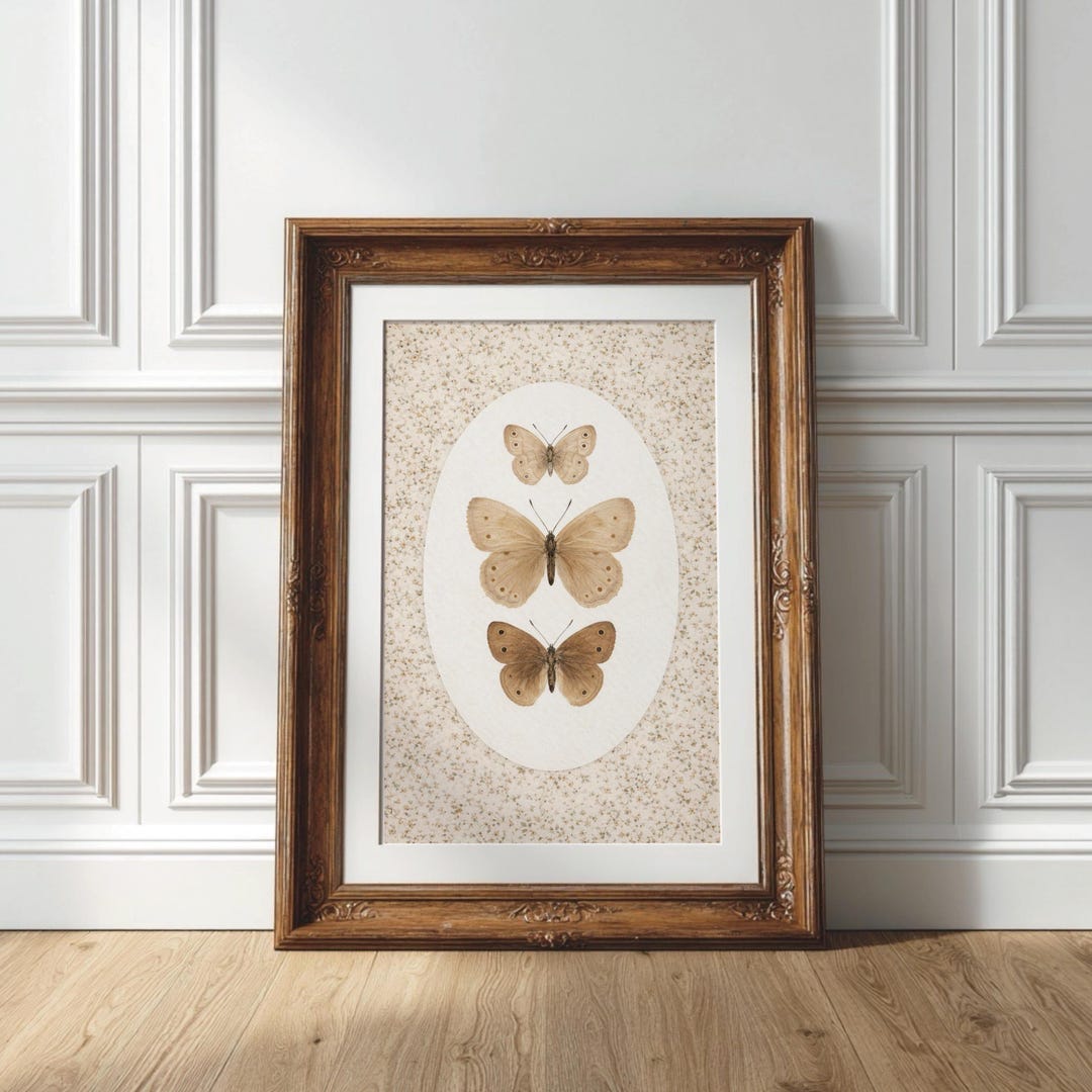 Antique Butterfly Print Printable Wall Art, Vintage Entomology ...