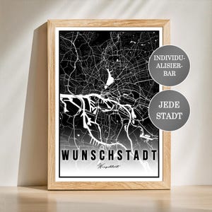 City Map Stadtkarte Poster Wandbild Wanddeko Geschenkidee Personalisierbar Lieblingsstadt Geschenk Umzug Individuell Karte Geburtstag Haus