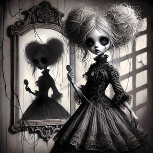Goth Girl JPEG, Creepy Dolls, Clipart Bundle, 15 Gothic Clipart, Emo Girl, scary dolls, Commercial Use, Gothic art, Paper Crafts, gothic mug