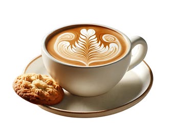 Koffieclipart, 12 koffiekopjesclipart, afdrukbare aquarelclipart, 12 hoogwaardige PNG's, digitale download, koffieliefhebberclipart, wandkunst