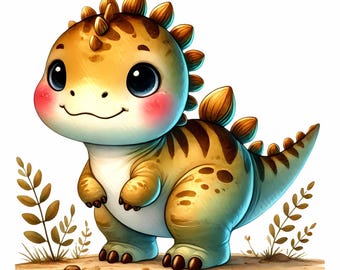 Dinosaur Clipart, Baby Dinosaur, Printable Watercolor clipart, Dinosaur watercolor clipart, dino clipart, dinosaur nursery, Dinosaur cartoon