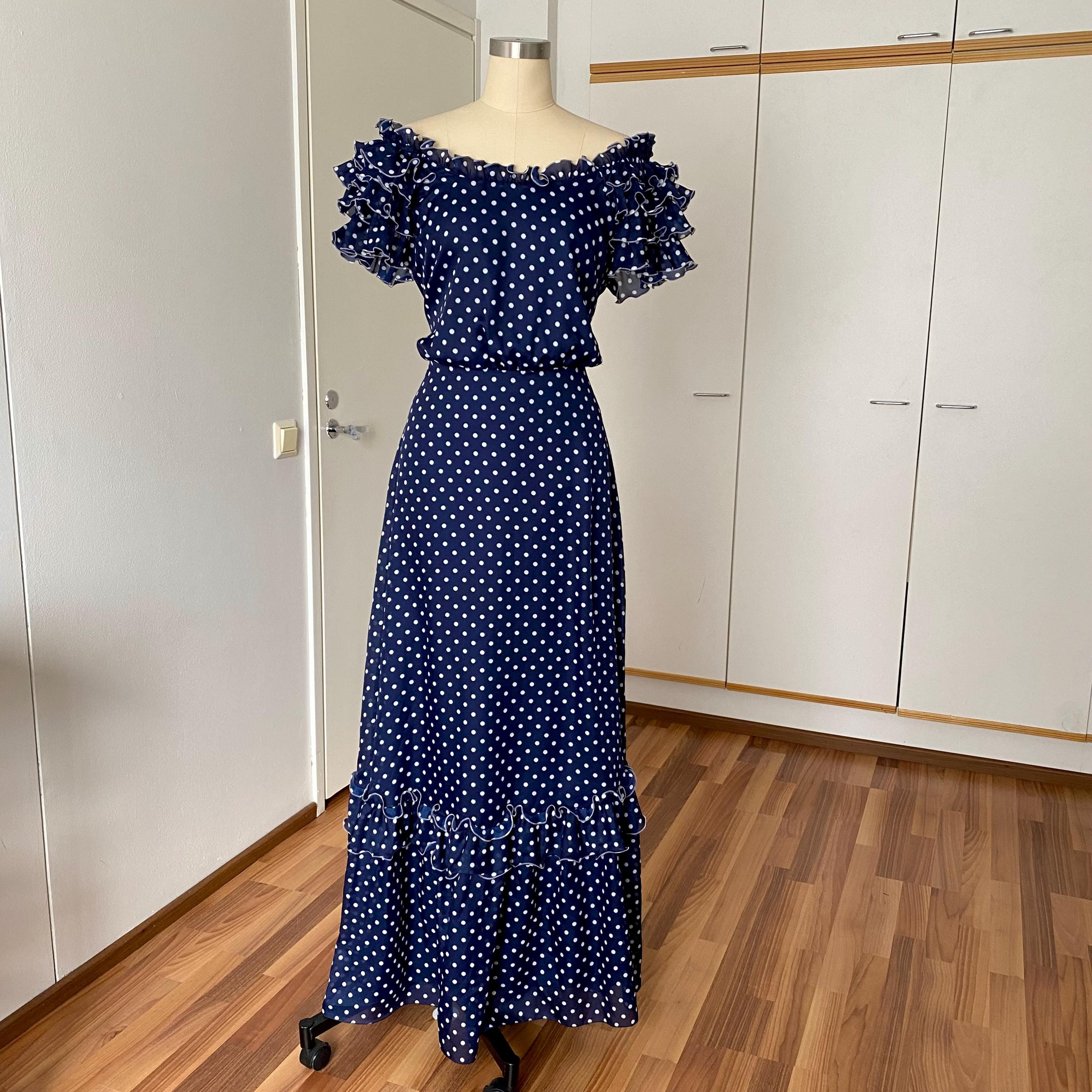 off the shoulder 70s dress Vintage 70s mint green maxi dress, 1970s goddess disco gown, 70s party  ruffle on off the shoulder dress, 70s ruffled neck fit flare dress, S
