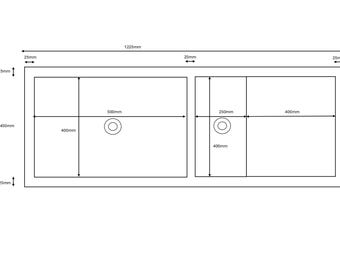 Aged Brass Kitchen Sink, 1.5 Bowl Sink with Drainboard  - TerraFez