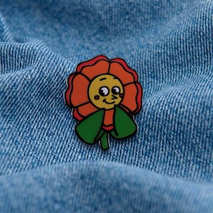 Cute Flower Meme Enamel Pin Funny Memes Pins