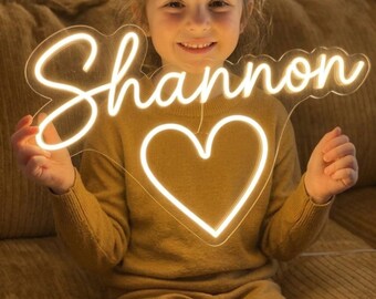 Custom Kids Name Neon Sign, Personalized Baby Name LED Light, Nursery Neon Sign, Kids Room Decor, Baby Shower Gift