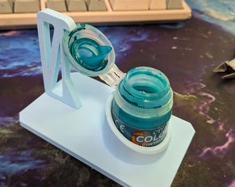 Citadel Paint Pot Holder, Paint Bottle Stand & Lid Holder, Miniature Painting Accessory, Hobby Paint Stand