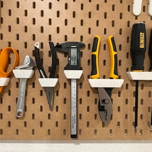 IKEA SKÅDIS Pegboard Tool Holder – Garage & Workshop Organizer – Pegboard Hook for Tools – Craft and DIY Storage Accessory - 2 Sizes