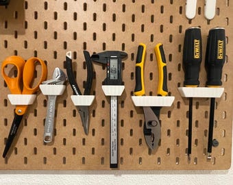 IKEA SKÅDIS Pegboard Tool Holder – Garage & Workshop Organizer – Pegboard Hook for Tools – Craft and DIY Storage Accessory - 2 Sizes
