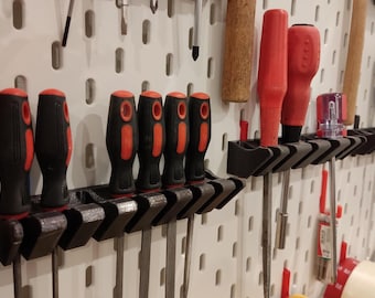 IKEA SKÅDIS Screwdriver Holder – Pegboard Tool Organizer for Screwdrivers & Files – Workshop and DIY Storage