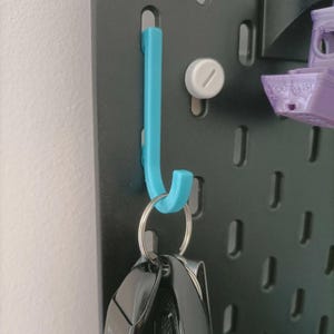 IKEA SKÅDIS Pegboard Hook – Universal Tool Hanger – Craft Room & Garage Storage – Skadis Accessories Organizer – Wall Hook Clip – Set of 2