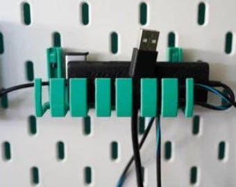 IKEA Skadis Cable Holder – Pegboard Cord Organizer Hook