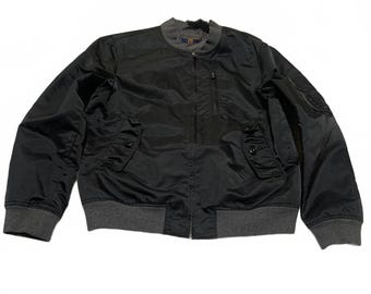 Vintage Neptune Garment Co. Men's Size 48 XL Black Bomber Jacket