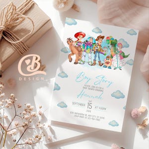 Toy Story Birthday Invitation: Kids Party, Editable Canva Template (Digital Download)