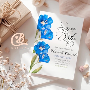 Flower Birthday Invitation Wildflower Birthday invite Floral Woman's Birthday Mother's day Invite CANVA EDITABLE Instant download / mobile