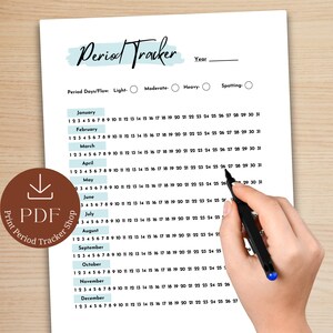 Printable Period Tracker, Cycle Tracker, Menstrual Tracker, Fertility Tracker, Menstrual Cycle App, Period Tracker App, Ovulation Tracker